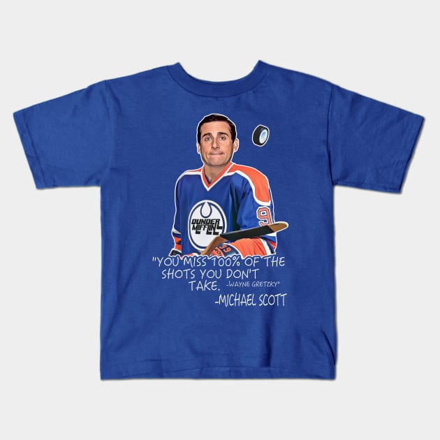 You Miss 100% of the Shots You Don't Take - Michael Scott Kids T-Shirt by darklordpug